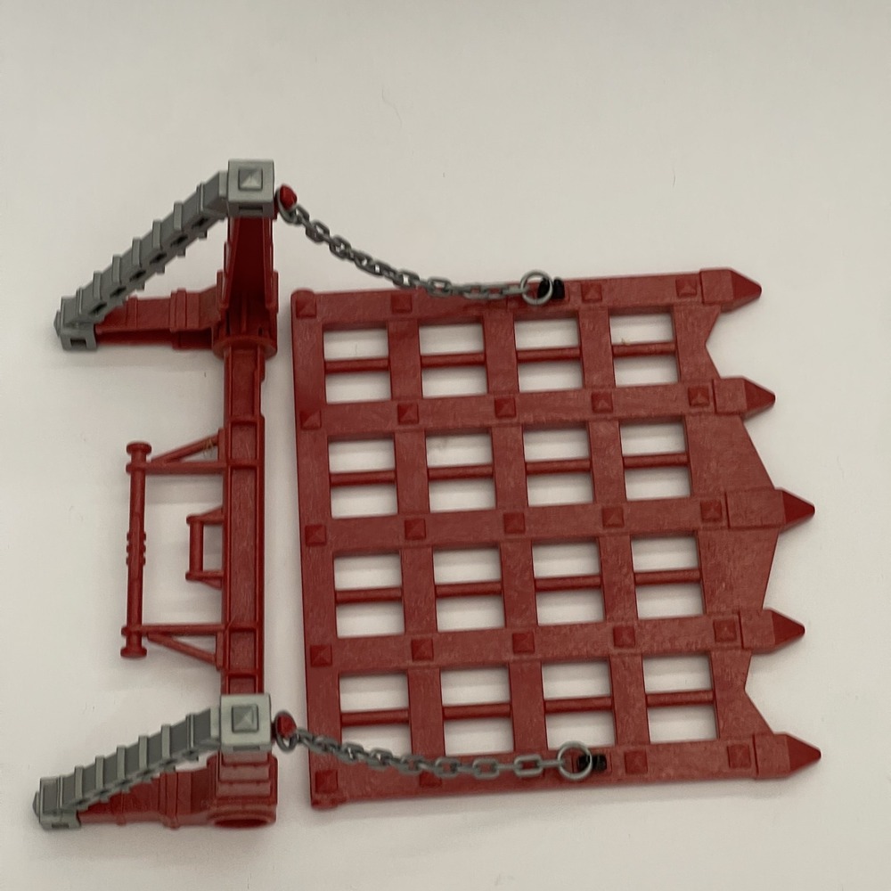 Playmobil Castle Red Silver Gate Replacement Add-on Part Piece